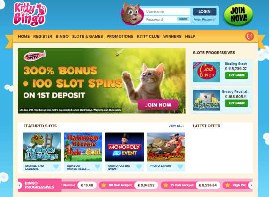 Kitty bingo bonus money games