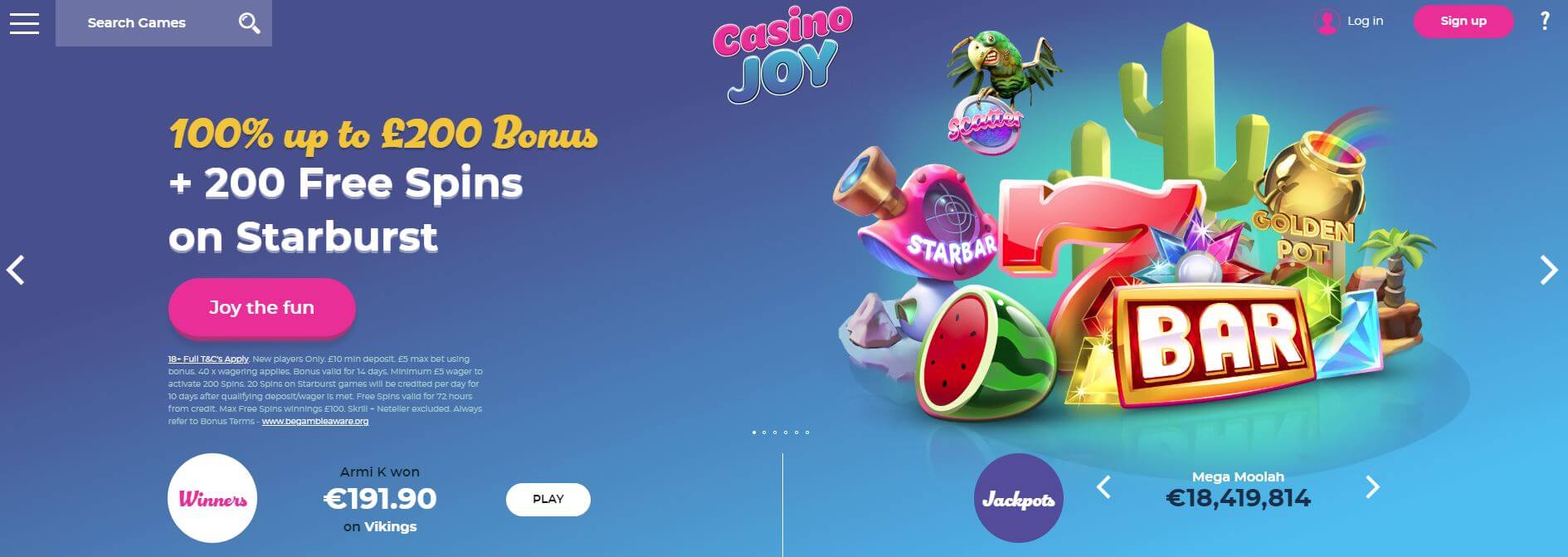 joy casino free spins