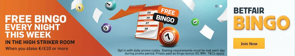 betfair bingo offer