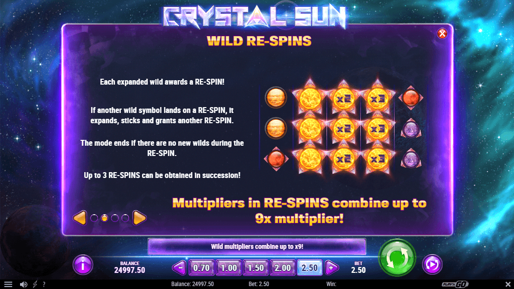 Crystal Sun Slot re-spins