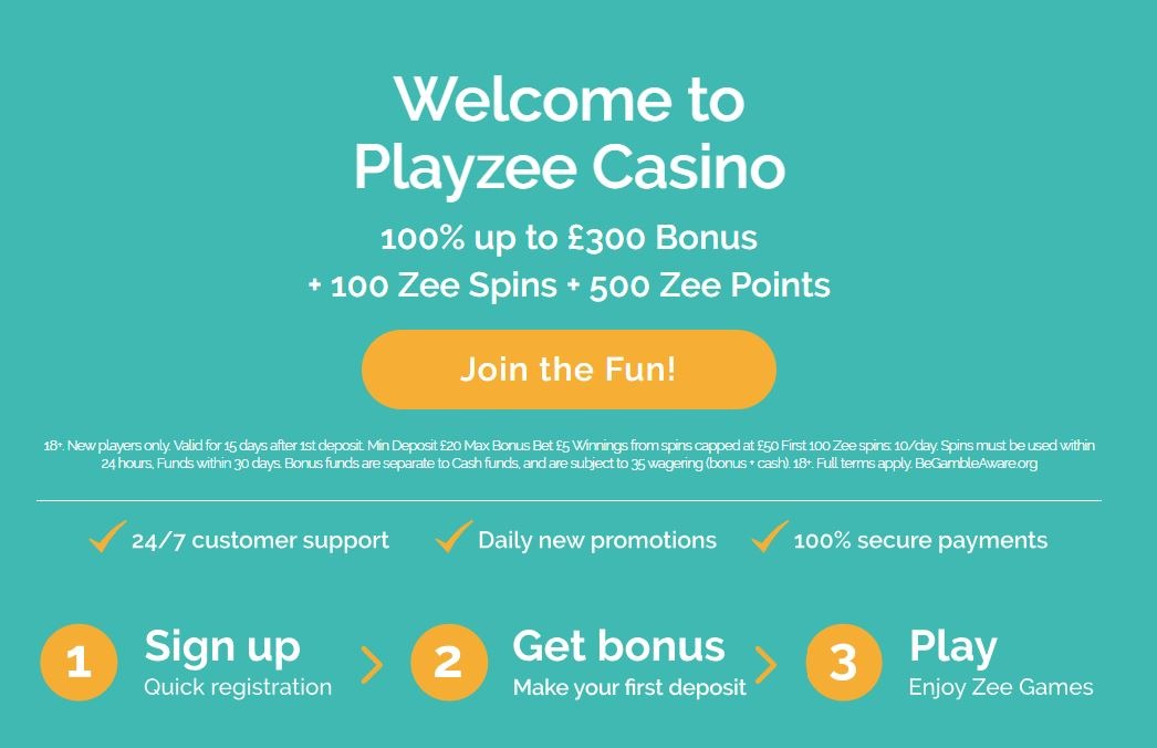 Playzee Casino Welcome Bonus