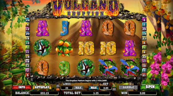 volcanic slots free spins 2019
