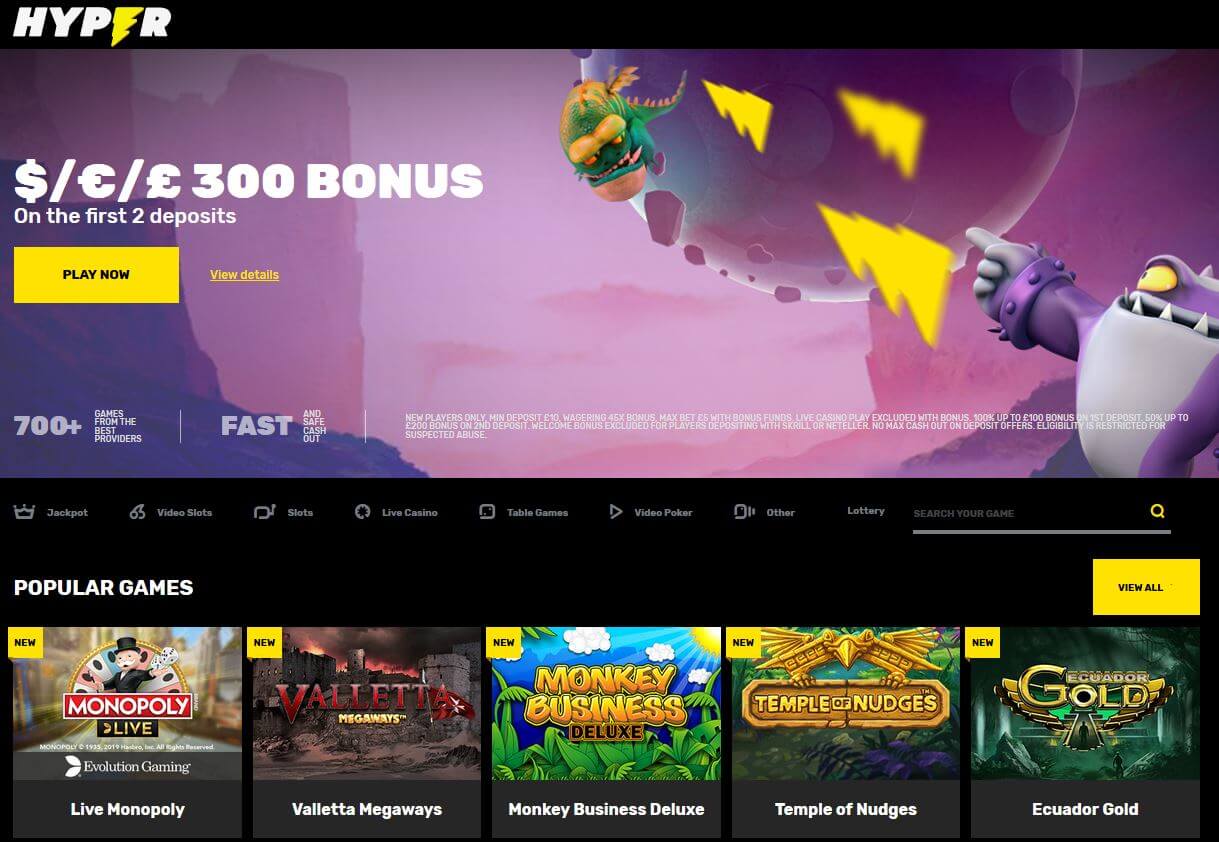 hyper casino homepage