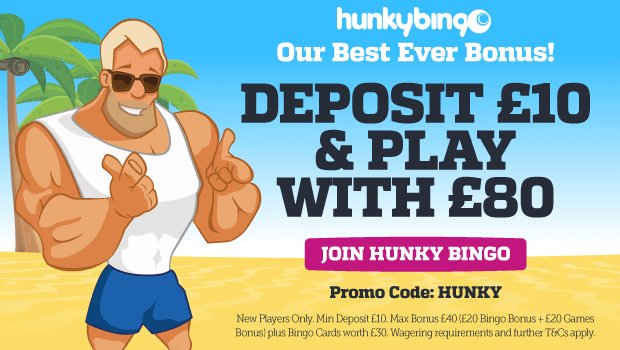 Hunky Bingo Welcome Offer