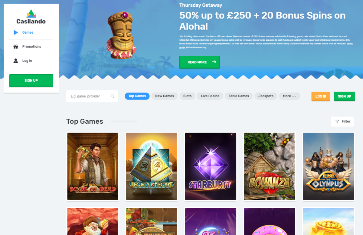 Casilando Casino Review Upfont Review of